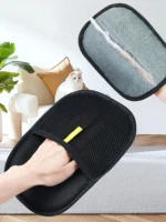 Pet Grooming Gloves Hair Remover Brush Pet Hair Remover Gloves for Dog Cat Rabbit with Long/Short/Curly Hair - Image 6