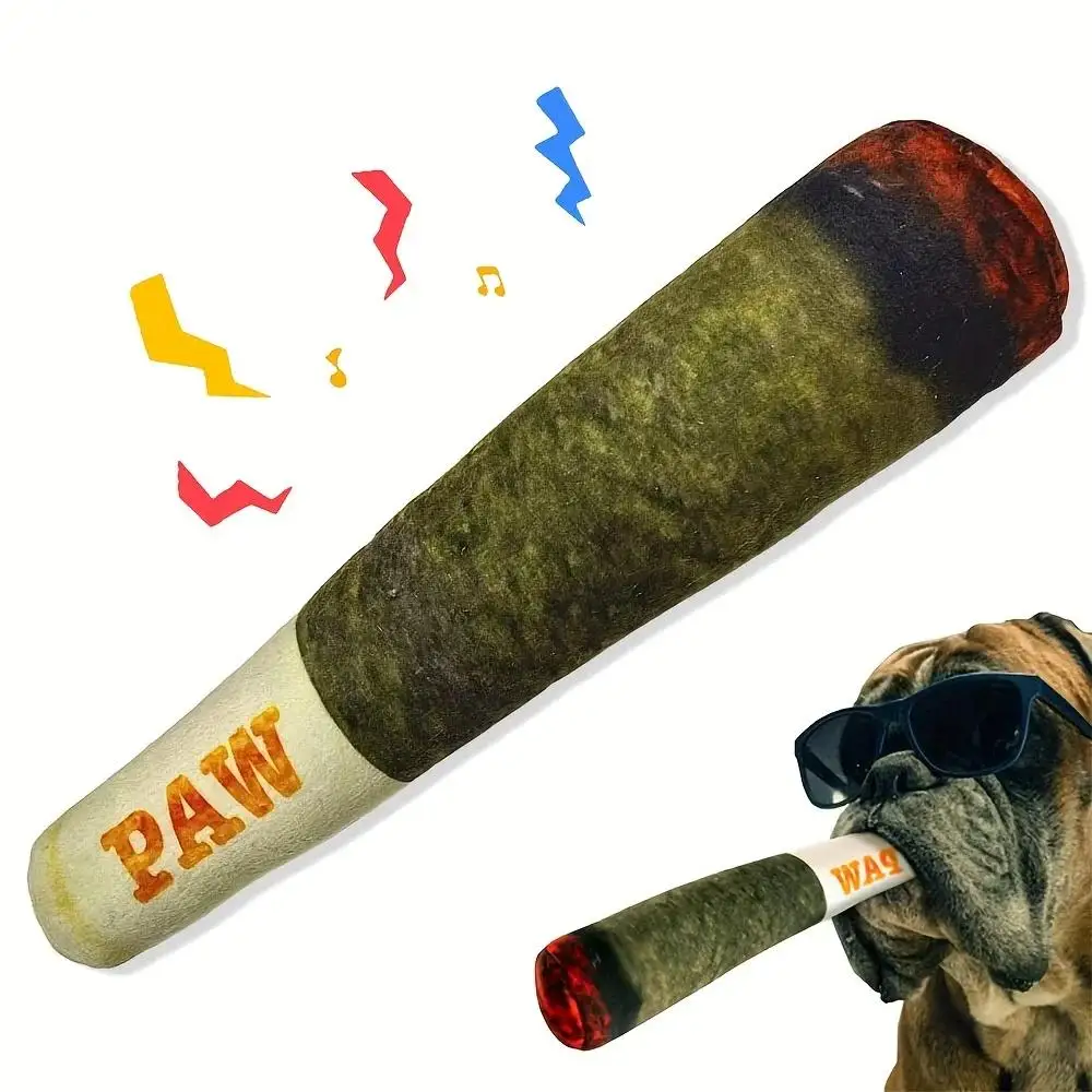 S5f00ea0bff67498baf4b15521d8d660a3.webp Interactive Dog Joint Sound Puppy Toys Cigar For Small Resistant Squeak Dogs Indestructible Dog Plush Chewing Toy Pet Bite Toys - Image 1