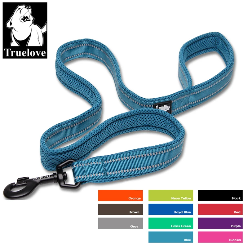 HTB10.OFA4WYBuNjy1zkq6xGGpXaQ.webp Truelove Soft Dog Pet Leash in Harness and Collar Reflective Nylon Cat Mesh Walking Training 11 Color Length 110cm TLL2111 - Image 1
