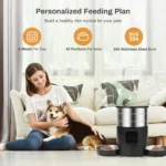 4.5L Button WiFi Automatic Cat Feeder Includes Two Stainless Steel Bowls Smart Pet Cat and Dogs Food Dispenser Feeder Pet Feeder - Image 5