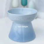 Cool Color Ceramic Pet Bowl High Footed round Mouth Water Bowl Feeding Tray Anti Flip Anti Black Chin for Cats And Dogs - Image 3