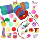DualPet Kitten Toys Variety Cat Toy Combination Set Cat Toy Funny Cat Stick Sisal Mouse Bell Ball Cat Supplies 20 Piece Set anti - Image 5