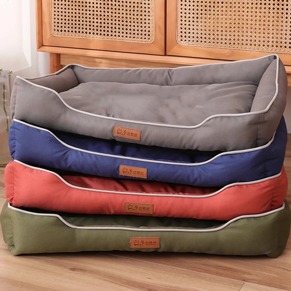 S20c2b5d8750041acbbedbce3178b537bn.webp Four Season Square Dog Bed for Large Dog Mattress Bite-resistant Cat Bed Soft Thickened Dog Bed Waterproof Sofa Pet House - Image 1