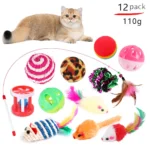DualPet Kitten Toys Variety Cat Toy Combination Set Cat Toy Funny Cat Stick Sisal Mouse Bell Ball Cat Supplies 20 Piece Set anti - Image 3