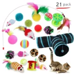 DualPet Kitten Toys Variety Cat Toy Combination Set Cat Toy Funny Cat Stick Sisal Mouse Bell Ball Cat Supplies 20 Piece Set anti - Image 11