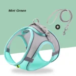 Adjustable Soft Mesh Pet Harness with Leash Escape-Proof Reflective Dog Walking Vest for Small and Medium Cats Puppies - Image 8