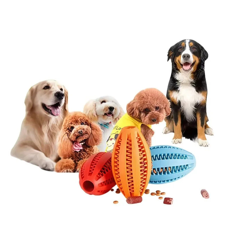 S33c18c6af3254fa9ab5dea05f6c15522P.webp Pet Dog Chew Toys Teeth Cleaning Snack Ball Pet Dog Toy Ball Natural Rubber Super Tough Interactive Bouncy Pet Supplies - Image 1