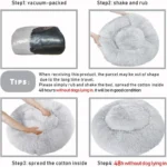 40-110cm Round Pet Bed for Large Dog Bed Super Soft Cat Bed Long Plush Dog House for Medium Dog House Winter Warm Sleeping - Image 4