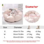 40-90cm 6 Sizes Round Pet Bed for Large Dog Bed Super Soft Cat Bed Plush Dog House for Medium Dog House Winter Warm Sleeping - Image 12