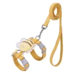 Cat Harness Leash Collar Set Adjustable Cartoon Bee Double Layer Dog Harness for Small Medium Pet Collar Leash Outdoor Walking - Image 3
