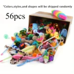 56pcs/28pcs/14pcs Cat Toys Mixed Pack. A Combination of Various Plastic Toys and Plush Toys Suitable for Multiple Cats To Play - Image 8