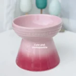 Cool Color Ceramic Pet Bowl High Footed round Mouth Water Bowl Feeding Tray Anti Flip Anti Black Chin for Cats And Dogs - Image 15