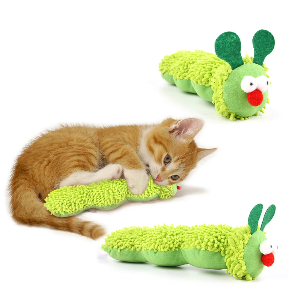 S4a6c3266125d4206ae69762f16f5fbd37.webp Cat Chew Toys Caterpillar Catnip Molar Toy Silvervine Cat Teaser Interaction Toy Clean Mouth Kitten Toy Pet Supplies Accessories - Image 1