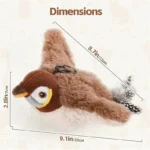 Hot Rechargeable Interactive Simulated Bird Cat Toy Touch Activated Chirping Flapping No Flying Plush Pet Toy for Cats Dogs - Image 5
