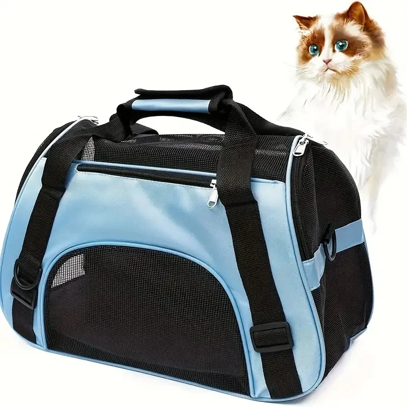 S64b5a76e5bd849e095d87716313c7fe0F.webp Portable Dog Cat Carrier Bag Pet Puppy Travel Bags Breathable Mesh Small Dog Cat Dogs Outdoor Tent Carrier Outgoing Pets Handbag - Image 1