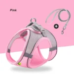 Adjustable Soft Mesh Pet Harness with Leash Escape-Proof Reflective Dog Walking Vest for Small and Medium Cats Puppies - Image 9