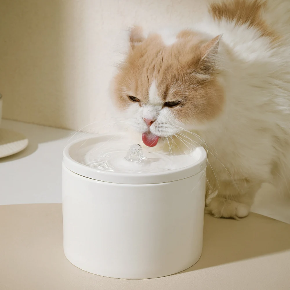 S78da63bb726e4e1cb5da1e38704eb14cM.webp Water Dispenser Cat Automatic Water Dispenser, Pet Ceramic Bowl, Dog Bowl Water Dispenser, Circulation And Flow - Image 1
