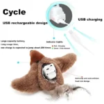 Hot Rechargeable Interactive Simulated Bird Cat Toy Touch Activated Chirping Flapping No Flying Plush Pet Toy for Cats Dogs - Image 6