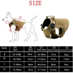 Tactical Military Vest Pet German Shepherd Golden Retriever Tactical  Training Dog Harness and Leash Set For All Breeds Dogs - Image 3