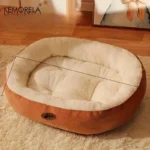 Cozy Oval Snuggle Pet Bed, Plush; Thickened Cat Bed Warm and Secure Bed for Cats and Small Medium Dogs, All Seasons - Image 9