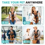 Pet Front Carrier Backpack for Small Dogs, Hands Free Puppy Chest Carrier with Breathable Mesh, Adjustable Straps for Travel - Image 6