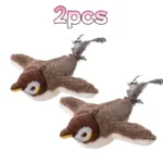 Hot Rechargeable Interactive Simulated Bird Cat Toy Touch Activated Chirping Flapping No Flying Plush Pet Toy for Cats Dogs - Image 8