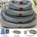 Cozy Oval Snuggle Pet Bed, Plush; Thickened Cat Bed Warm and Secure Bed for Cats and Small Medium Dogs, All Seasons - Image 4