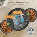 4.5L Button WiFi Automatic Cat Feeder Includes Two Stainless Steel Bowls Smart Pet Cat and Dogs Food Dispenser Feeder Pet Feeder - Image 6