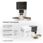 4L Automatic Cat Feeder Smart Pet Feeder For Cats Small Dogs Food Dispenser With Camera Recorder Timing Quantitative Double Bowl - Image 5