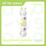 Interactive Cat Toy Intelligent Motion Activated Wack A Worm Post Toy with Tail Automatic Emerging From The Hole Teasing Cat Toy - Image 5