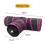 Cat Tunnel Pet Supplies Cat S T Pass Play Tunnel Foldable Cat Tunnel Cat Toy Breathable Drill Barrel for Indoor loud paper - Image 12