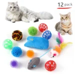 DualPet Kitten Toys Variety Cat Toy Combination Set Cat Toy Funny Cat Stick Sisal Mouse Bell Ball Cat Supplies 20 Piece Set anti - Image 2