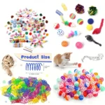 56pcs/28pcs/14pcs Cat Toys Mixed Pack. A Combination of Various Plastic Toys and Plush Toys Suitable for Multiple Cats To Play - Image 6