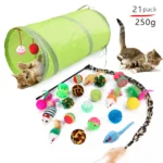DualPet Kitten Toys Variety Cat Toy Combination Set Cat Toy Funny Cat Stick Sisal Mouse Bell Ball Cat Supplies 20 Piece Set anti - Image 9