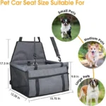 Dog Car Seat Cover Foldable Hammock Pet Harness Cat Bag Basket Stable and Foldable Travel Pet Dog and Cat Safety Car Seat - Image 6