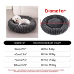 40-90cm 6 Sizes Round Pet Bed for Large Dog Bed Super Soft Cat Bed Plush Dog House for Medium Dog House Winter Warm Sleeping - Image 14