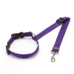 Solid Color Two-in-one Pet Car Seat Belt Nylon Lead Leash Backseat Safety Belt Adjustable Dogs Harness Collar Pet Accessories - Image 13
