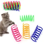 4/200Pcs Cat Spring Toy Cat Spiral Toys Interactive for Indoor Colorful Cats Plastic Springs Coil for Kitten Hunting Swatting - Image 7