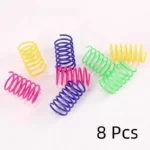 4/200Pcs Cat Spring Toy Cat Spiral Toys Interactive for Indoor Colorful Cats Plastic Springs Coil for Kitten Hunting Swatting - Image 11
