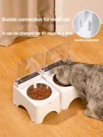 Smart Cat Bowl Pet Feeder Bowl Cat Dog Food Feeder Infrared Sensor Auto Open Cover Smart Feeder Anti-mouse Cat Food Dispenser - Image 4