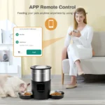 4.5L Button WiFi Automatic Cat Feeder Includes Two Stainless Steel Bowls Smart Pet Cat and Dogs Food Dispenser Feeder Pet Feeder - Image 3