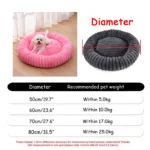 Round Dog Bed Winter Warm Cat Bed Plush Basket for Dog Washable Pet Bed for Small Medium Large Dog Sofa Cat - Image 27