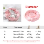 Round Dog Bed Winter Warm Cat Bed Plush Basket for Dog Washable Pet Bed for Small Medium Large Dog Sofa Cat - Image 22