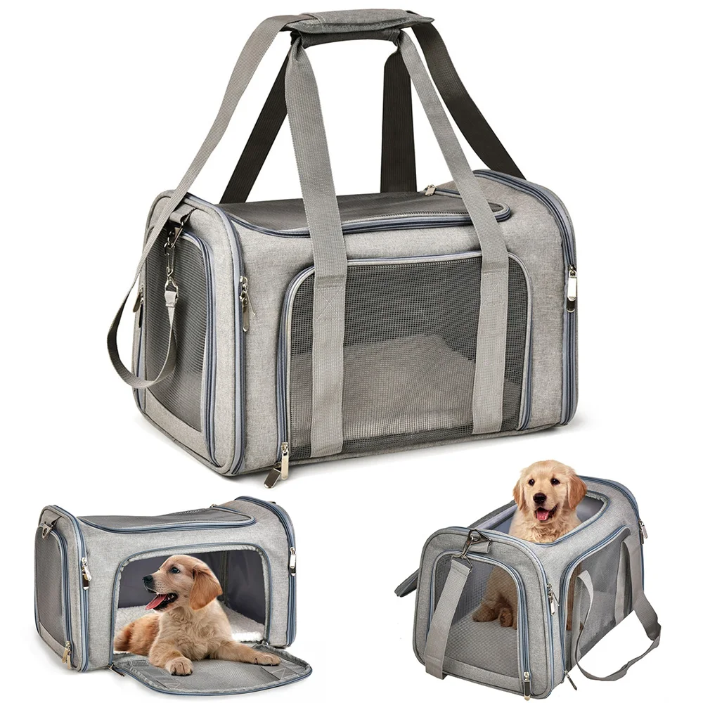 Sf944cba2f11041b28636ad084a37e847W.webp Dog Carrier Bag Soft Side Backpack Cat Pet Carriers Dog Travel Bags Airline Approved Transport For Small Dogs Cats Outgoing - Image 1