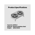 Fashion Pet Food And Water Station Dual Stainless Steel Bowls with Neck Support for Cats And Dogs - Image 5