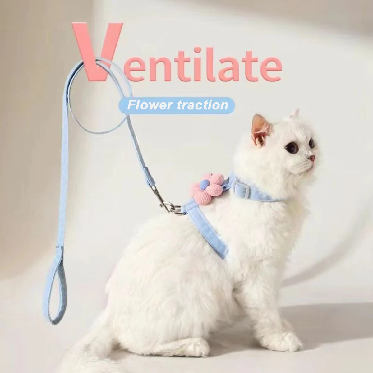 S15a3b7070ce5463e8c7bcba6b825cb14O.webp Breathable Cat Harness & Leash Set - Image 1