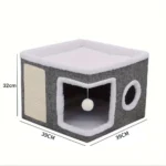 Foldable Multi-Level Cat House with Cushion - Image 7