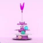 Interactive Cat Turntable, Wand & Ball Toy - Image 5