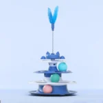 Interactive Cat Turntable, Wand & Ball Toy - Image 7