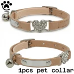 Velvet Cat Collar with Heart Charm & Bell - Image 8